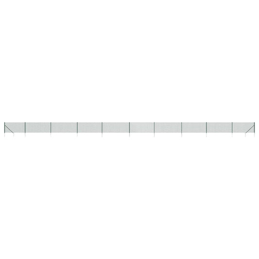 Chain Link Fence with Spike Anchors Green 1.1x25 m