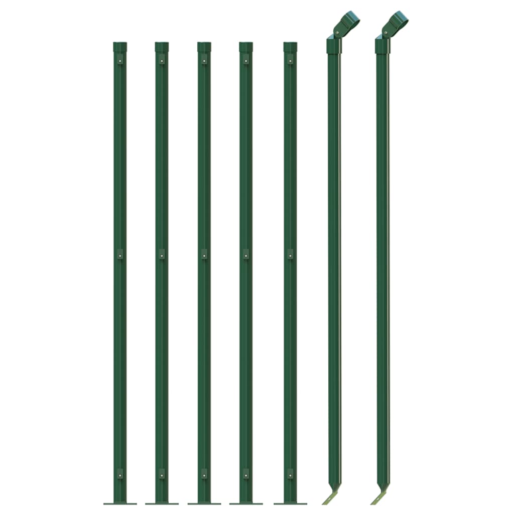 Chain Link Fence with Flange Green 1x10 m