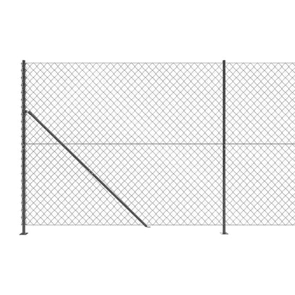 Chain Link Fence with Flange Anthracite 1.6x10 m