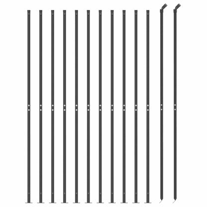 Chain Link Fence with Flange Anthracite 1.4x25 m
