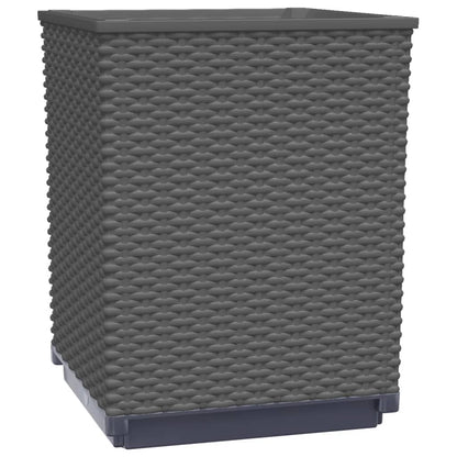 Planter Set of 2 Black Polypropylene 11.8x11.8x14.6 in.