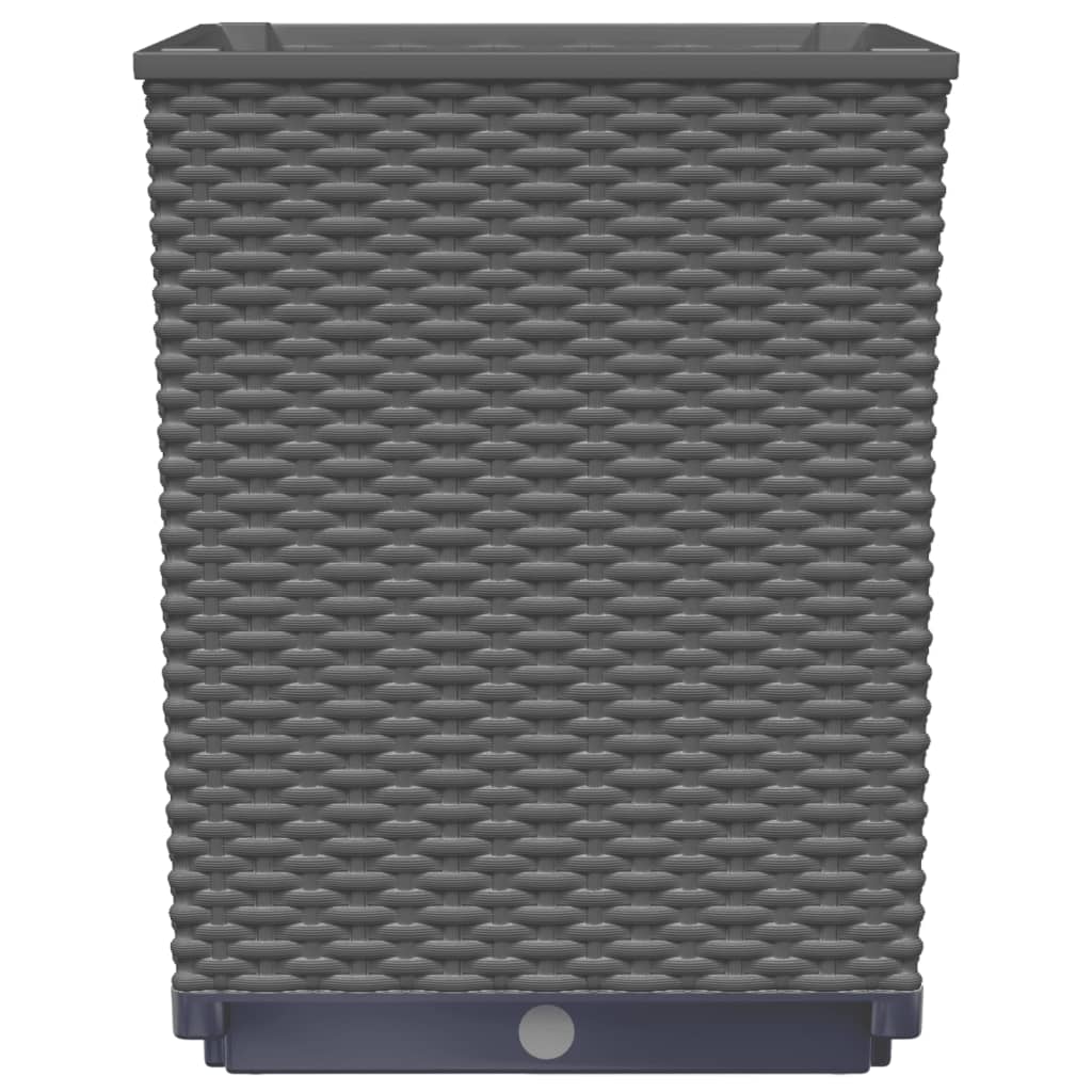 Planter Set of 2 Black Polypropylene 11.8x11.8x14.6 in.