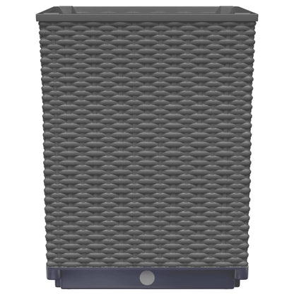 Planter Set of 2 Black Polypropylene 11.8x11.8x14.6 in.