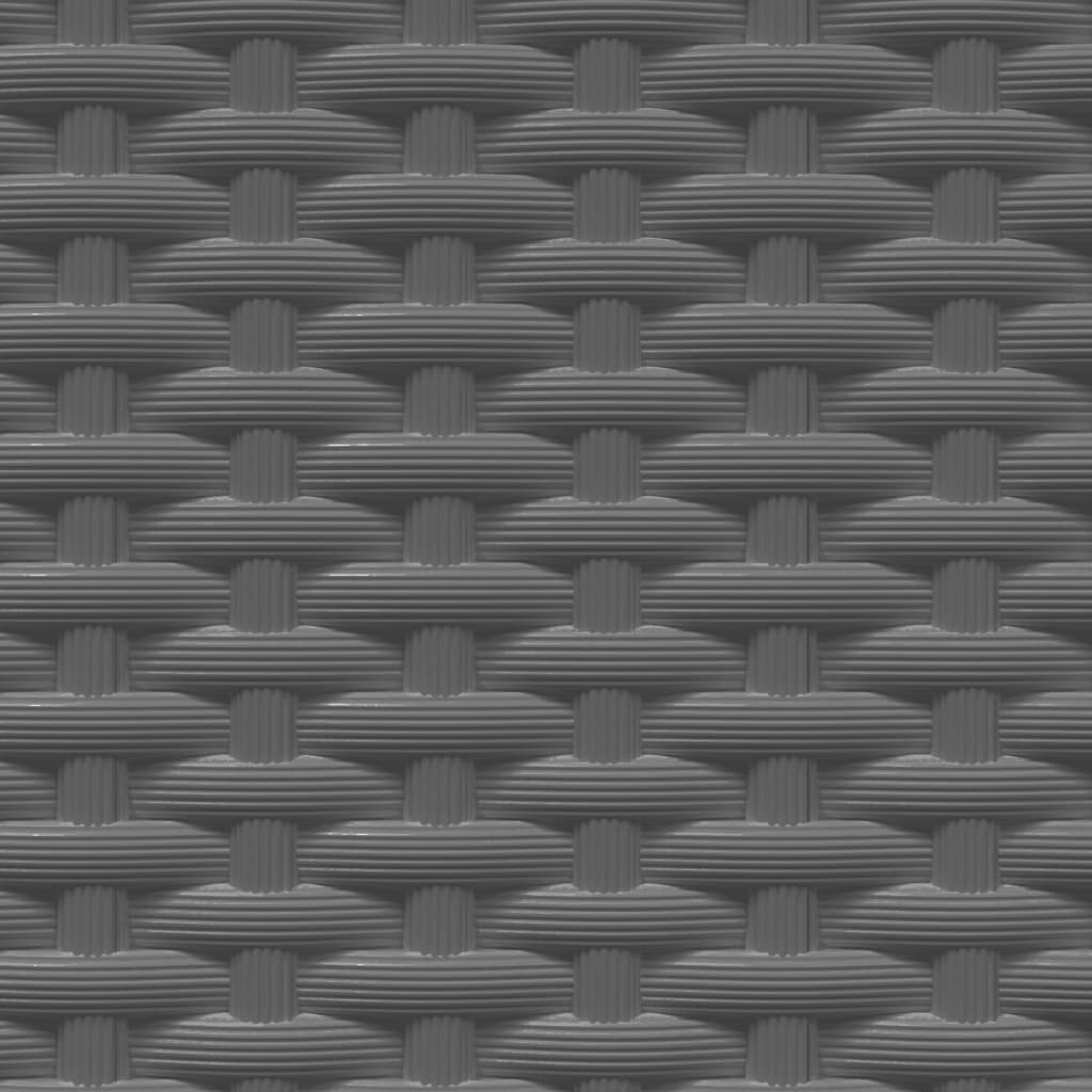 Planter Set of 2 Black Polypropylene 11.8x11.8x14.6 in.