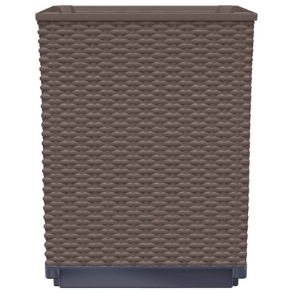 Planters 4 pcs Brown 30x30x37 cm Polypropylene