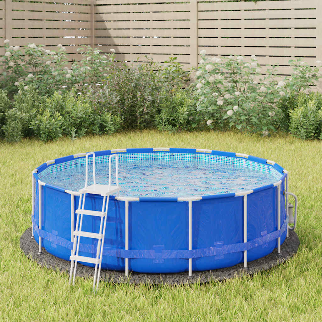94215 vidaXL Pool Ground Cloth Light Grey Ø244 cm Polyester Geotextile