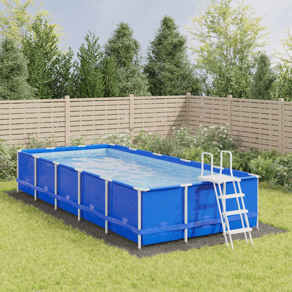 94237 vidaXL Pool Ground Cloth Light Grey 820x420 cm Polyester Geotextile