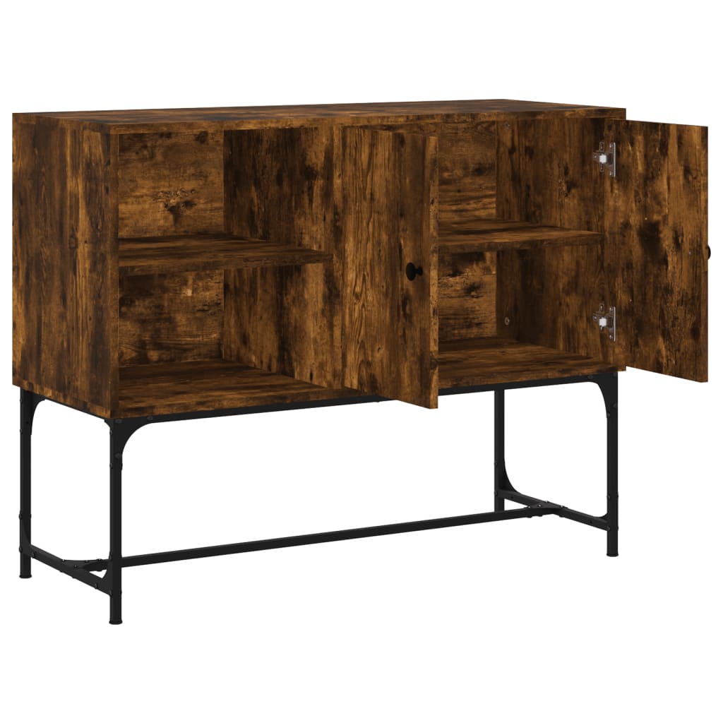 Sideboard Smoked Oak 100x40x79.5 cm Engineered Wood