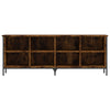 Shoe Cabinet Smoked Oak 131x35x50 cm Engineered Wood
