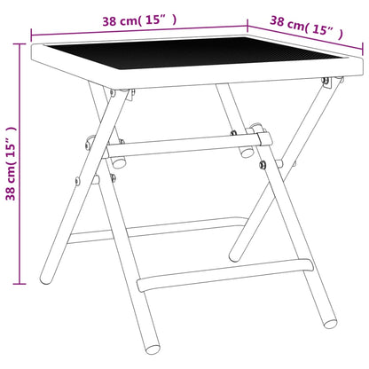 Folding Garden Table Anthracite 38x38x38 cm Steel Mesh