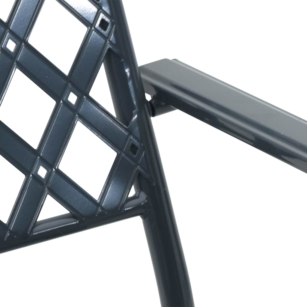 Garden Chair 4 pcs Anthracite 56 x 65 x 89 cm Steel