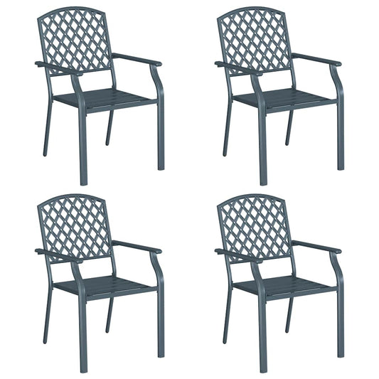 Garden Chair 4 pcs Anthracite Steel