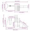 Outdoor Playset Solid Wood Pine