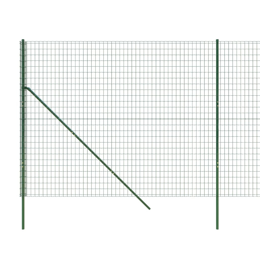 Wire Mesh Fence Green 1.8x10 m Galvanised Steel