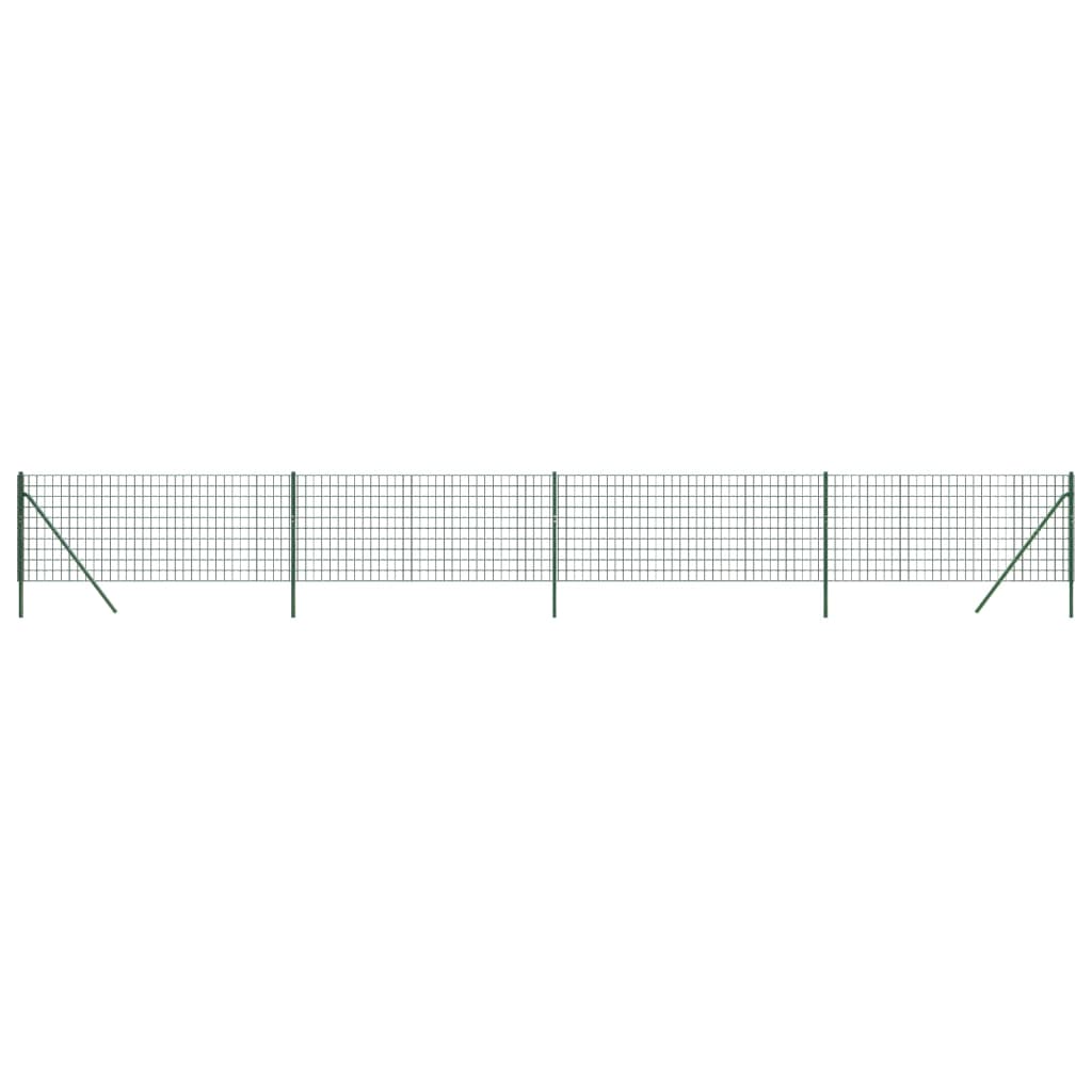 Wire Mesh Fence Green 1x10 m Galvanised Steel