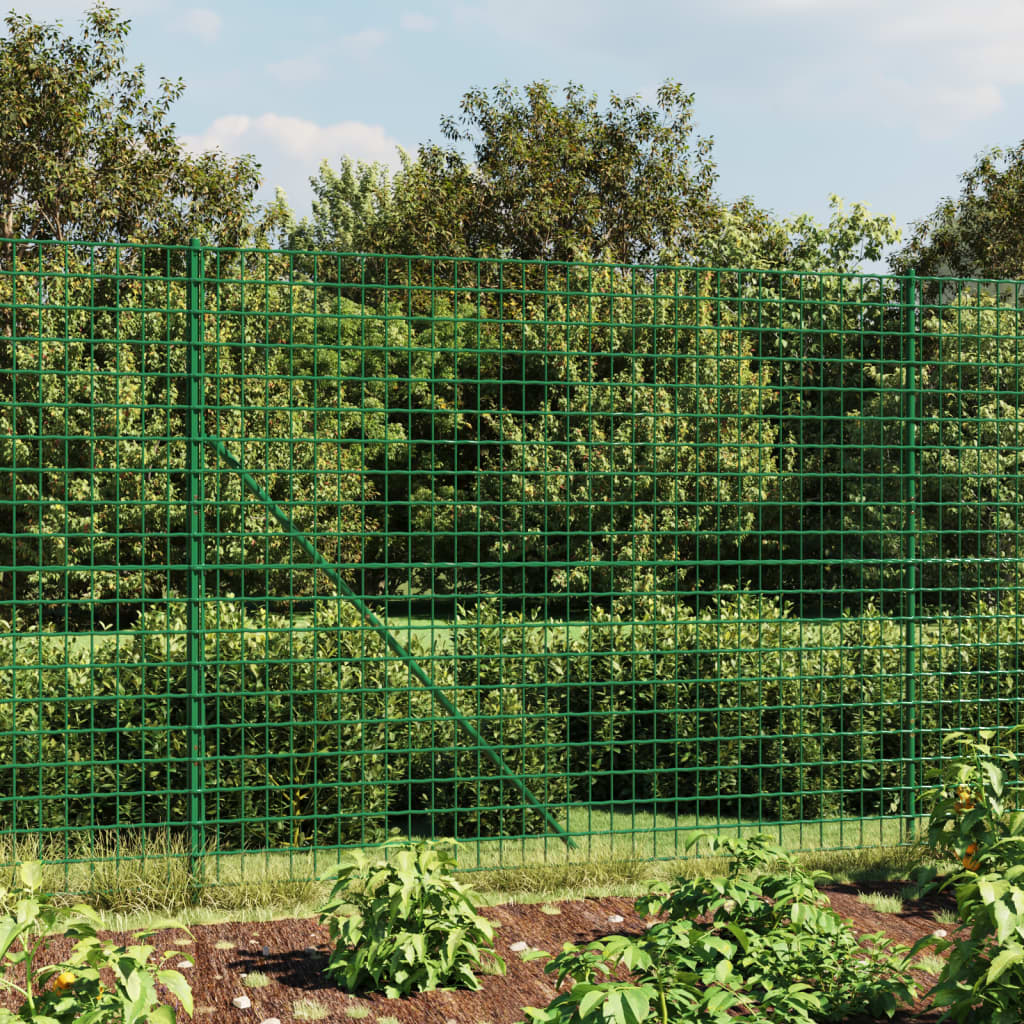 Wire Mesh Fence Green 2x10 m Galvanised Steel