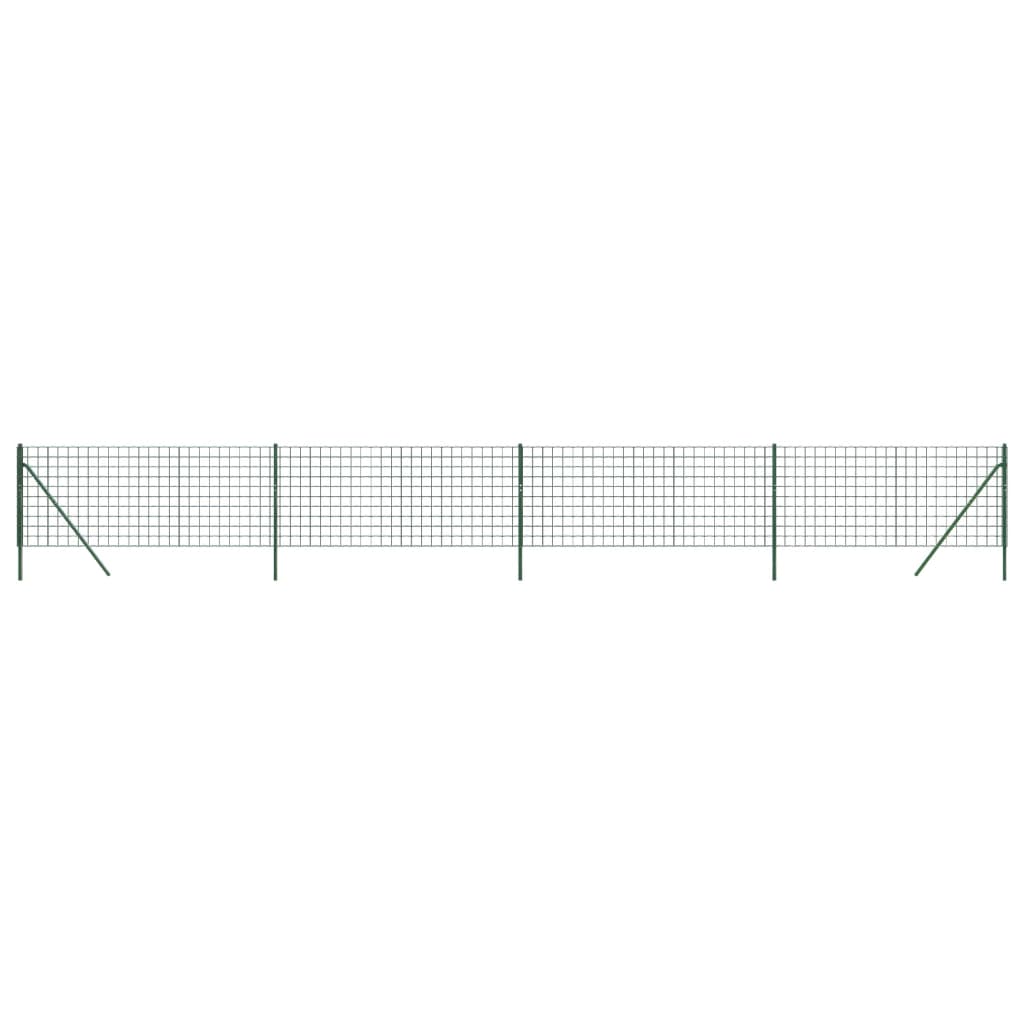 Wire Mesh Fence Green 1x10 m Galvanised Steel