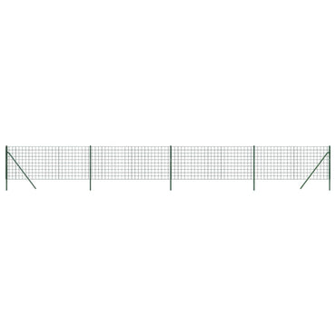 Wire Mesh Fence Green 1x10 m Galvanised Steel