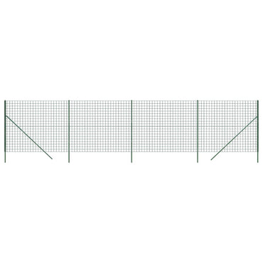 Wire Mesh Fence Green 1.4x10 m Galvanised Steel