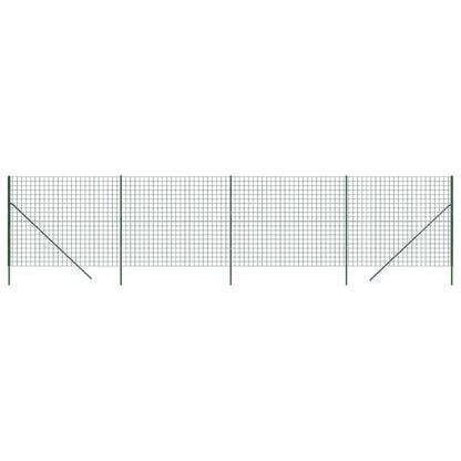 Wire Mesh Fence Green 1.4x10 m Galvanised Steel