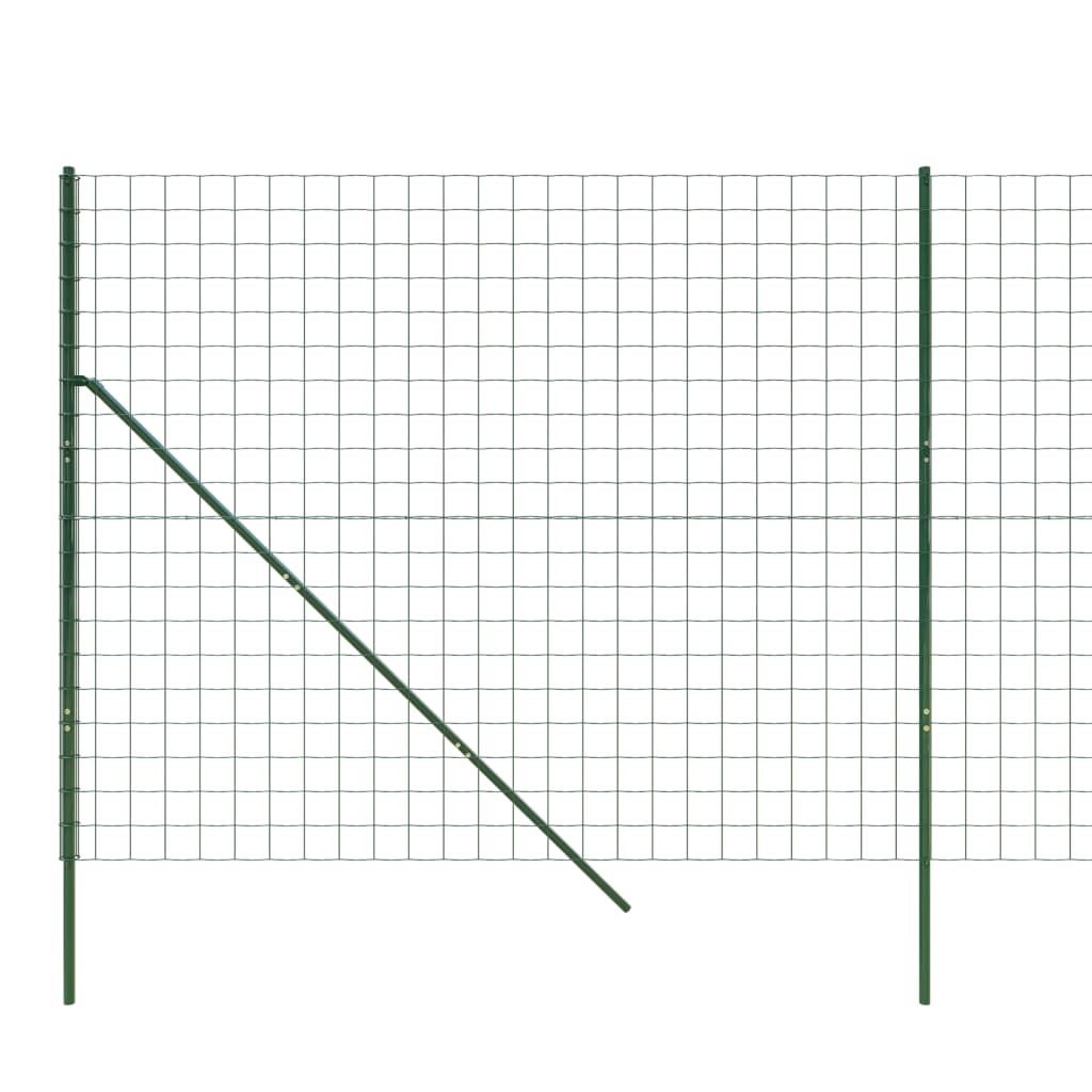 Wire Mesh Fence Green 1.4x10 m Galvanised Steel