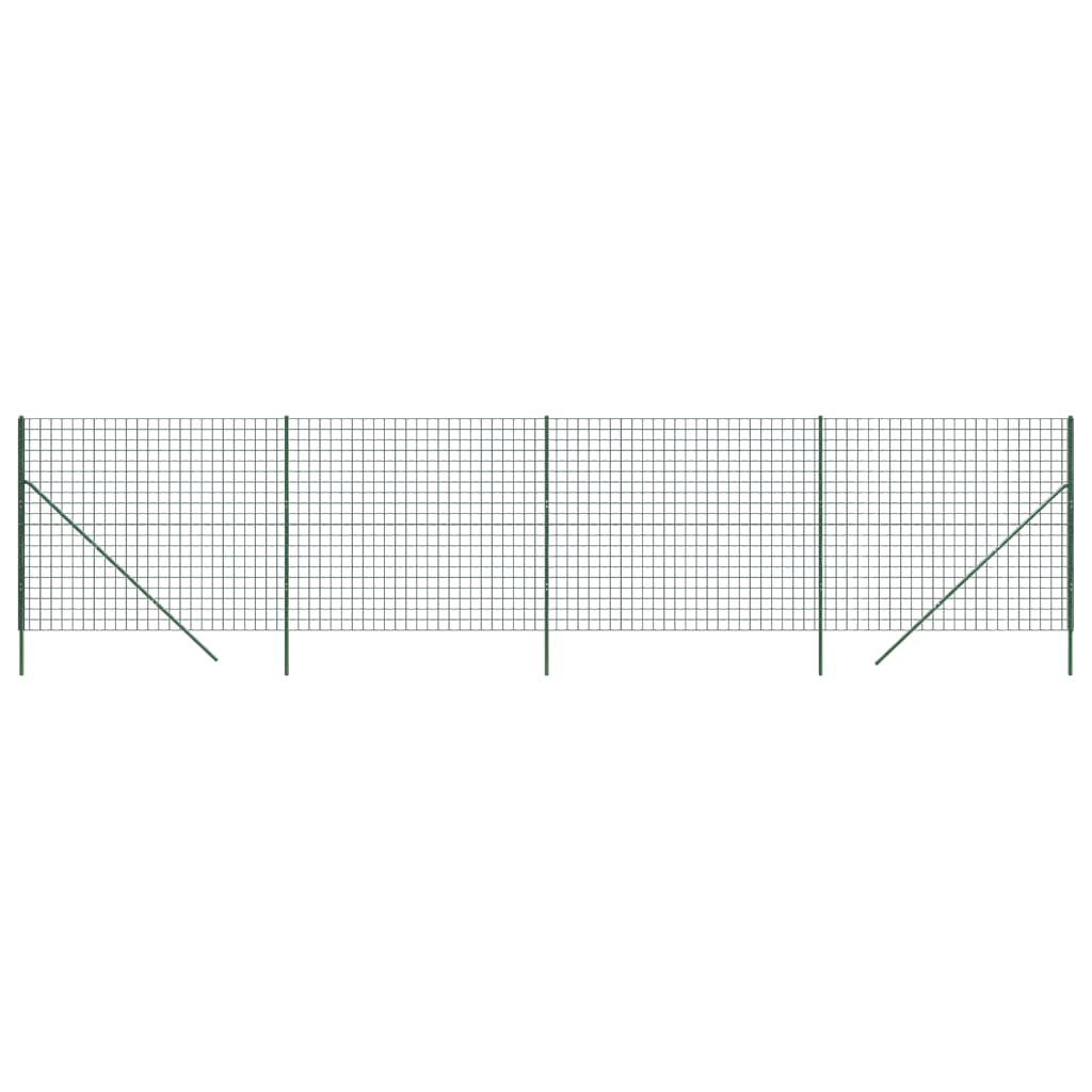 Wire Mesh Fence Green 2x10 m Galvanised Steel