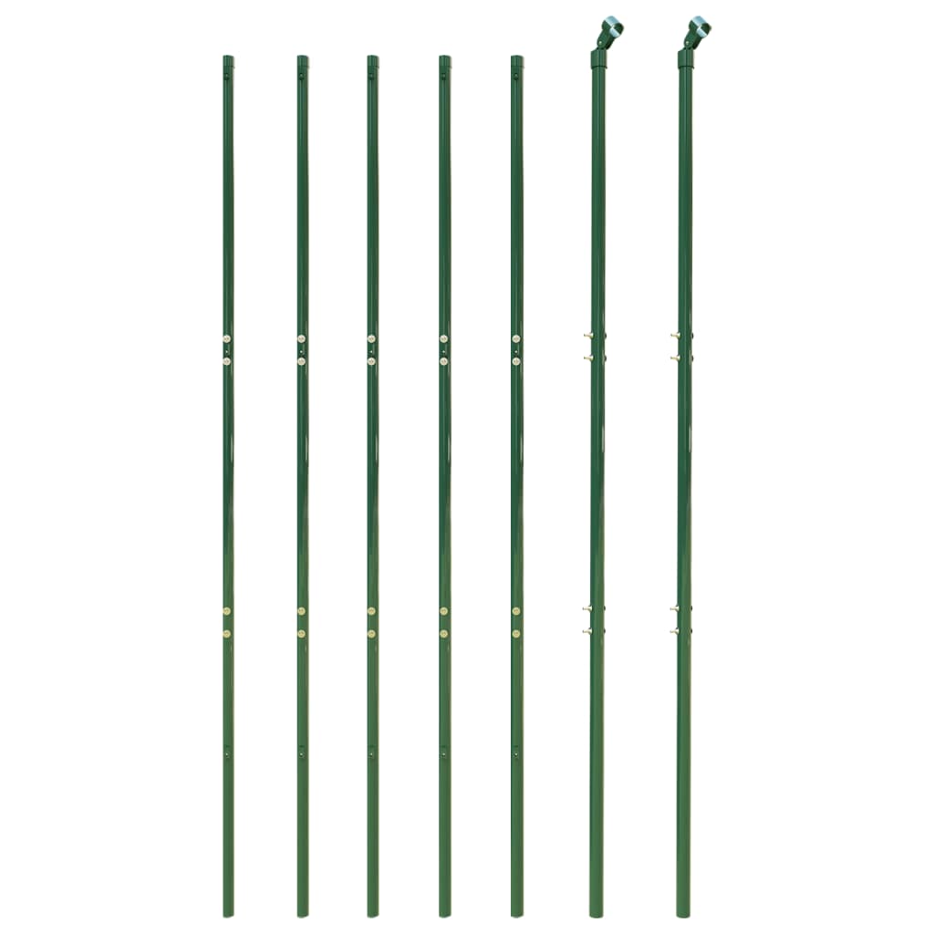 Wire Mesh Fence with Spike Anchors Green 1.6x10 m