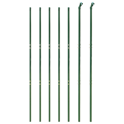 Wire Mesh Fence with Spike Anchors Green 1.8x10 m