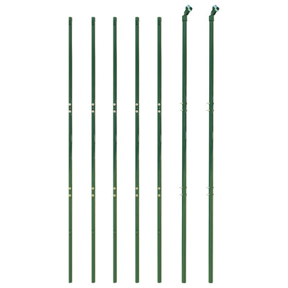 Wire Mesh Fence with Spike Anchors Green 2x10 m