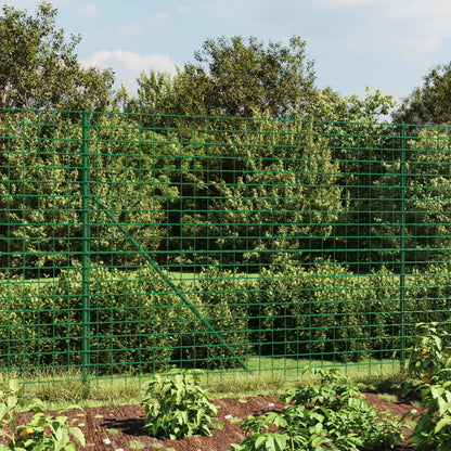 Wire Mesh Fence with Spike Anchors Green 2x10 m