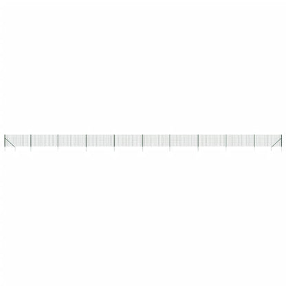 Wire Mesh Fence with Spike Anchors Green 1x25 m