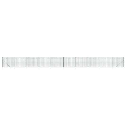 Wire Mesh Fence with Spike Anchors Green 2.2x25 m
