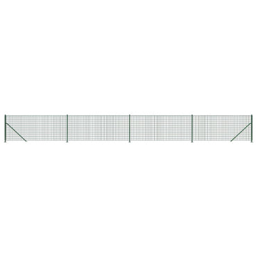 Wire Mesh Fence with Flange Green 0.8x10 m