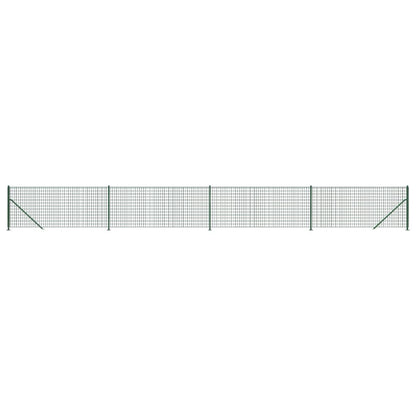 Wire Mesh Fence with Flange Green 0.8x10 m