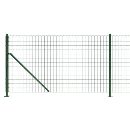 Wire Mesh Fence with Flange Green 0.8x10 m