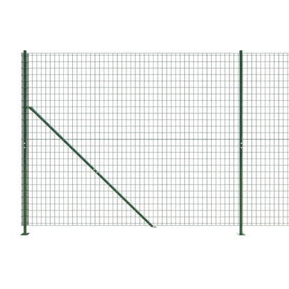 Wire Mesh Fence with Flange Green 1.4x10 m