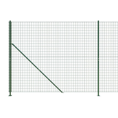 Wire Mesh Fence with Flange Green 1.6x10 m