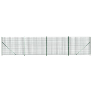 Wire Mesh Fence with Flange Green 1.8x10 m