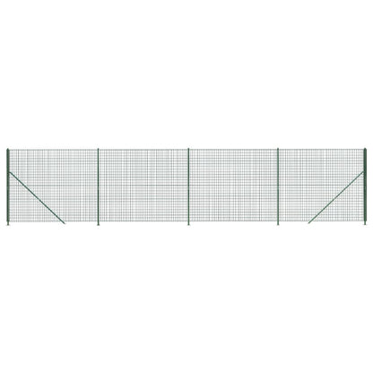 Wire Mesh Fence with Flange Green 1.8x10 m