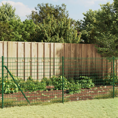 Wire Mesh Fence with Flange Green 1.1x25 m