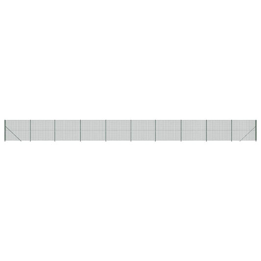 Wire Mesh Fence with Flange Green 1.6x25 m