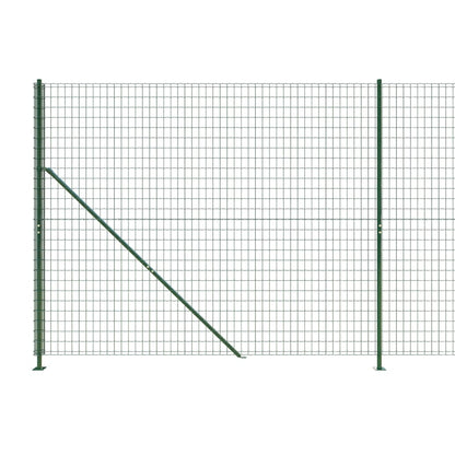 Wire Mesh Fence with Flange Green 1.6x25 m