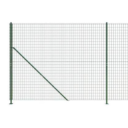 Wire Mesh Fence with Flange Green 1.8x25 m