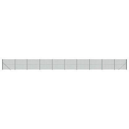 Wire Mesh Fence with Flange Green 2x25 m