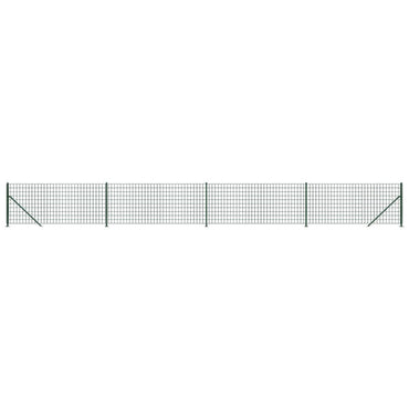 Wire Mesh Fence with Flange Green 0.8x10 m