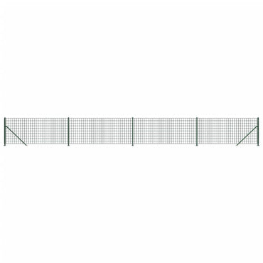 Wire Mesh Fence with Flange Green 1x10 m