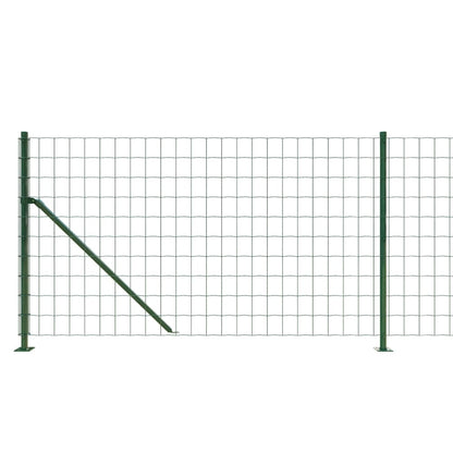 Wire Mesh Fence with Flange Green 1x10 m