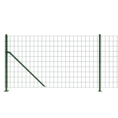 Wire Mesh Fence with Flange Green 1.1x10 m