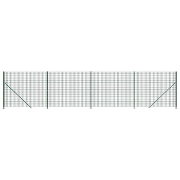 Wire Mesh Fence with Flange Green 1.4x10 m