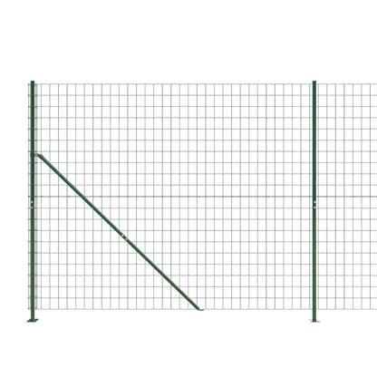 Wire Mesh Fence with Flange Green 1.4x10 m